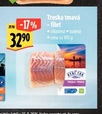 Treska tmavá - filet