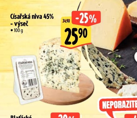 Císařská niva 45% - výseč