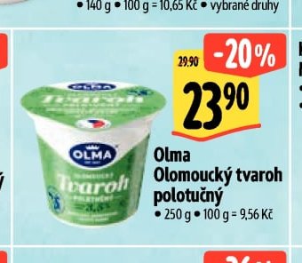 Olma Olomoucký tvaroh polotučný