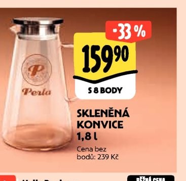 Skleněná konvice 1,8 l