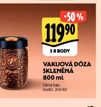 Vakuová dóza skleněná