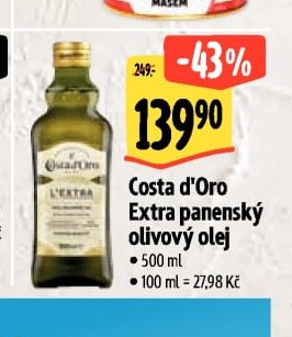 Costa d'Oro Extra panenský olivový olej