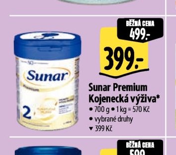 Sunar Premium Kojenecká výživa