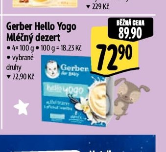 Gerber Hello Yogo Mléčný dezert