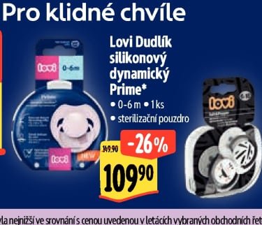 Lovi Dudlík silikonový dynamický Prime