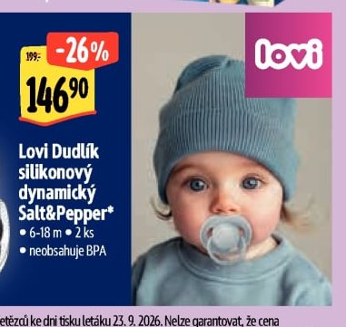 Lovi Dudlík silikonový dynamický Salt&Pepper