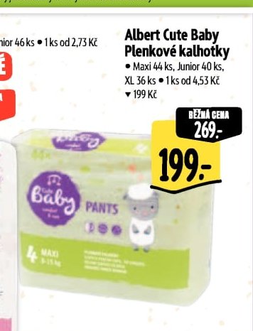Albert Cute Baby Plenkové kalhotky