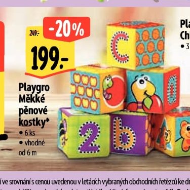 Playgro Měkké pěnové kostky