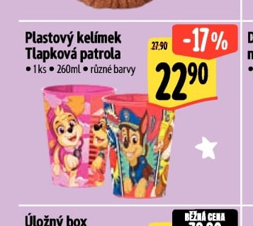 Plastový kelímek Tlapková patrola