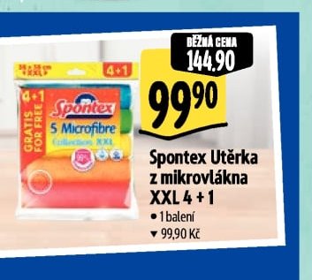 Spontex Utěrka z mikrovlákna XXL 4+1
