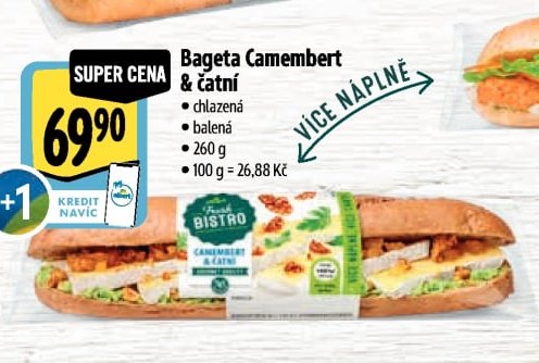 Bageta Camembert & čatní