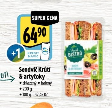 Sendvič Krůtí & artyčoky