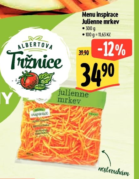 Menu inspirace Julienne mrkev