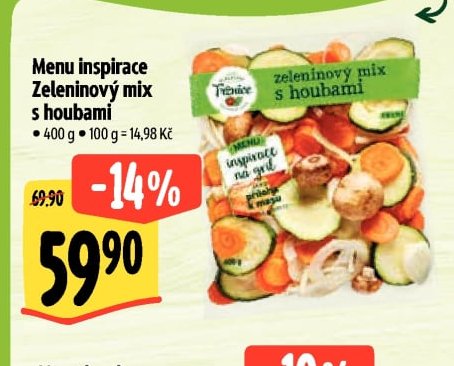 Menu inspirace Zeleninový mix s houbami