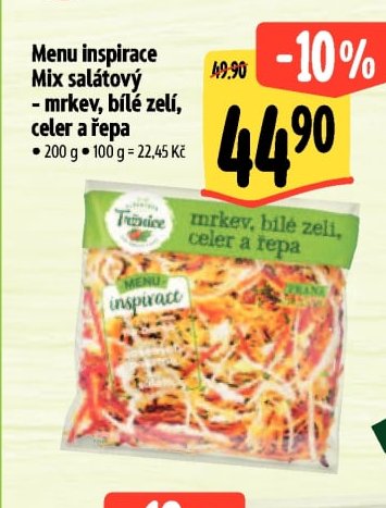 Menu inspirace Mix salátový - mrkev, bílé zelí, celer a řepa