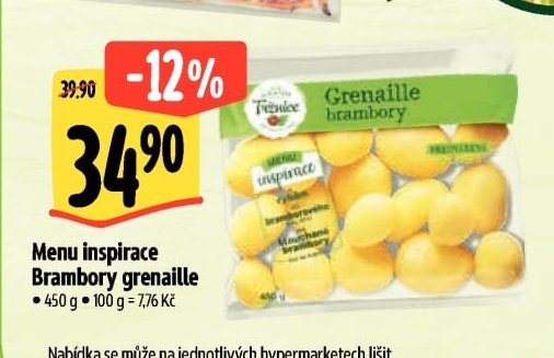 Menu inspirace Brambory grenaille