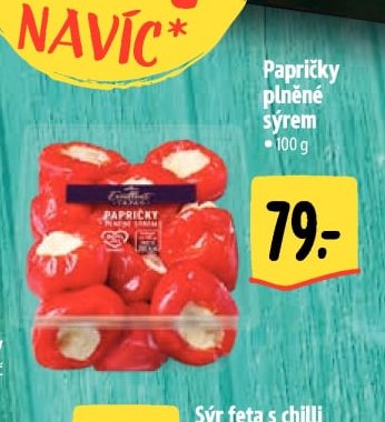 Papričky plněné sýrem