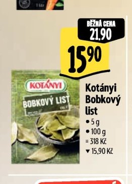 Kotányi Bobkový list