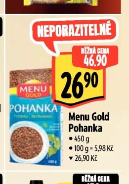 Menu Gold Pohanka