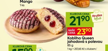 Kobliha Queen jahodová s polevou
