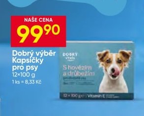 Dobrý výběr Kapsičky pro psy 12x100 g