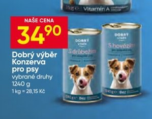 Dobrý výběr Konzerva pro psy 1240 g