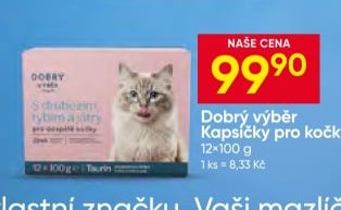Dobrý výběr Kapsičky pro kočky 12x100 g