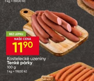 Kostelecké uzeniny Tenké párky