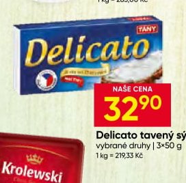 Delicato tavený sýr