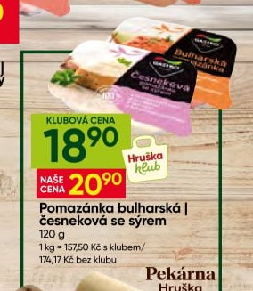 Pomazánka bulharská | česneková se sýrem