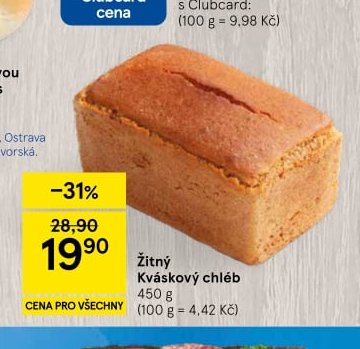 Žitný kváskový chléb 450 g