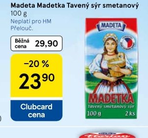 Madeta Madetka Tavený sýr smetanový 100 g