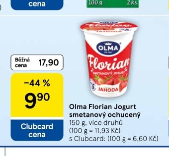 Olma Florian Jogurt smetanový ochucený 150 g