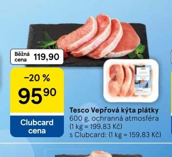 Tesco Vepřová kýta plátky