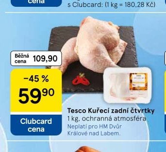 Tesco Kuřecí zadní čtvrtky