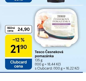 Tesco Česneková pomazánka