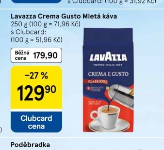 Lavazza Crema Gusto Mletá káva