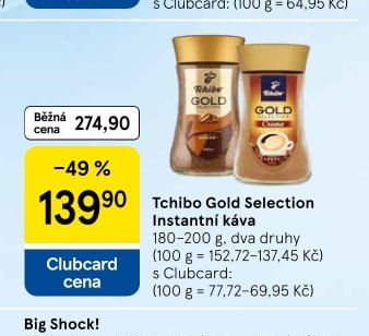 Tchibo Gold Selection Instantní káva