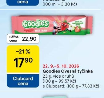 Goodies Ovesná tyčinka