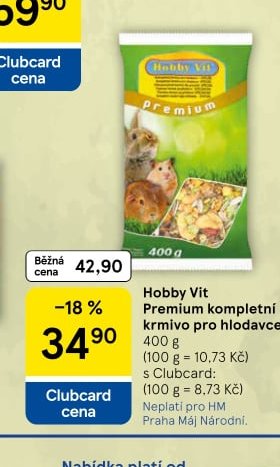 Hobby Vit Premium kompletní krmivo pro hlodavce