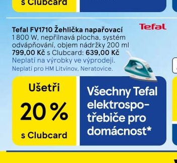 Tefal FV1710 Žehlička napařovací