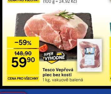 Tesco Vepřová plec bez kosti