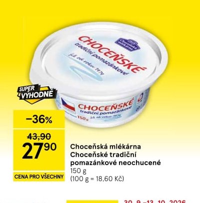 Choceňská mlékárna Choceňské tradiční pomazánkové neochucené