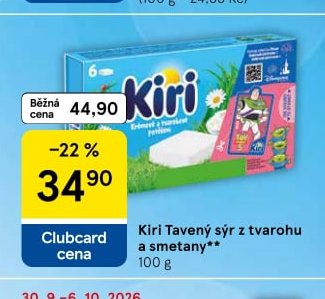 Kiri Tavený sýr z tvarohu a smetany