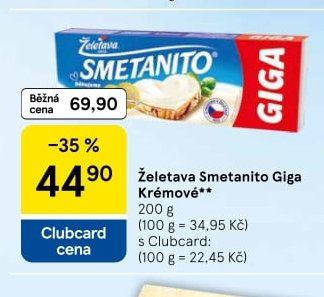 Želetava Smetanito Giga Krémové