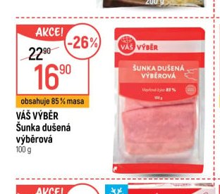 Váš výběr Šunka dušená výběrová 100 g