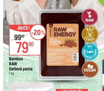 Bombus RAW Datlová pasta