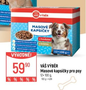 Váš Výběr Masové kapsičky pro psy 12x 100 g