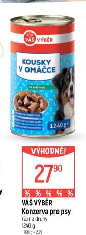 Váš Výběr Konzerva pro psy 1240 g