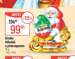 Kinder Mikuláš s překvapením